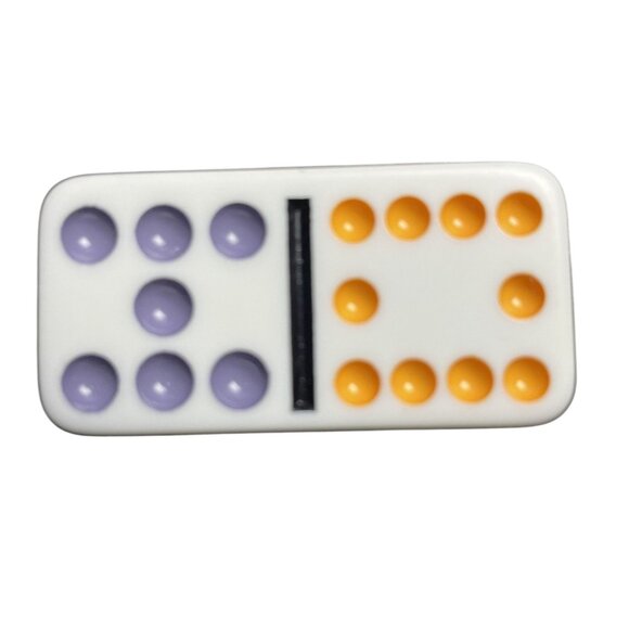 Double Twelve Dominoes Replacement Tile 7 10 Color Dot mq - Picture 1 of 3